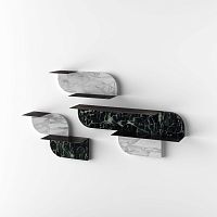 Wall-mounted shelf ROUNDCUTmodularcontemporarymetal
