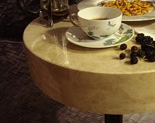 Contemporary table marbletravertinerectangular