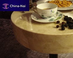 Contemporary table marbletravertinerectangular