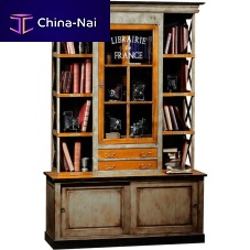Free-standing bookcase MM-172traditionalwoodenglazed