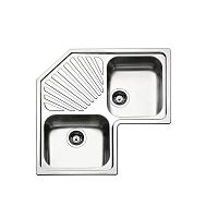 Double kitchen sink ANGOLO : ROAN2Iwith drainboardstainless steelovermount