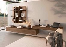 Wall-mounted desk CUBE 6contemporaryoakstraight