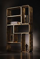 Modular bookcase ICEcontemporarylacquered metal