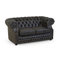 Chesterfield sofa leathergraywhite