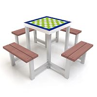 Outdoor chess table JOC-98A-MT contemporaryfor playgroundwood-plastic composite