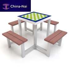 Outdoor chess table JOC-98A-MT contemporaryfor playgroundwood-plastic composite