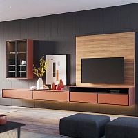 Contemporary TV wall unit MODE COMPOSITION 02lacquered MDFmelaminemodular