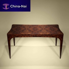 Free-standing desk CURVEcontemporarywalnutcurved