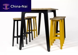 Contemporary high bar table FOLDwoodensteellaminate