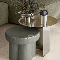 Contemporary side table TORUceramicceramic baseround