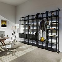 Free-standing bookcase modularcontemporaryoak