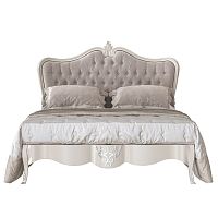 Double bed 21211contemporaryupholsteredwith upholstered headboard
