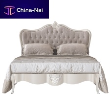 Double bed 21211contemporaryupholsteredwith upholstered headboard