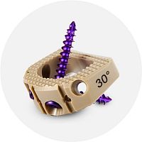 Lumbar interbody fusion cage E.CROSS-AanteriorobliquePEEK