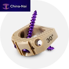 Lumbar interbody fusion cage E.CROSS-AanteriorobliquePEEK