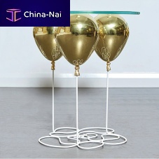 Original design side table UP BALLOONglasssteelcomposite