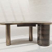 Free-standing desk SENECAcontemporarymetaleucalyptus