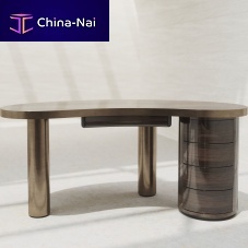 Free-standing desk SENECAcontemporarymetaleucalyptus