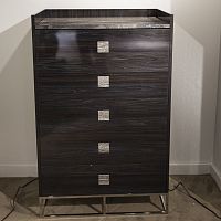Contemporary chiffonier ELLIOTteakoakstainless steel