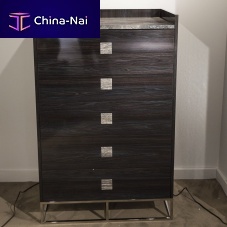 Contemporary chiffonier ELLIOTteakoakstainless steel
