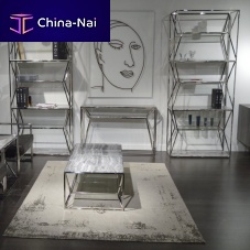 Contemporary shelf GINZAstainless steelnatural stonewhite