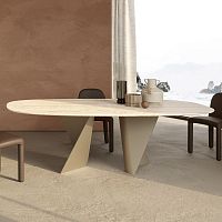 Contemporary table Blowoakwalnutceramic