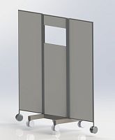 X-ray radiation shielding screen mobilewith window