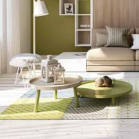Contemporary coffee table ON-OFFlacquered woodroundhome