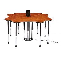 Contemporary table INNOVATION SERIES steelpowder-coated steelhigh-pressure laminate