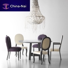 Contemporary table CANOVAoakzincsolid wood base