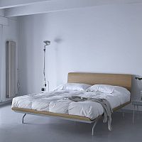 Double bed TELEMARKcontemporarywith headboardwooden