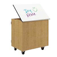 Oak storage box WRITE-N-ROLL STORAGEwith lid