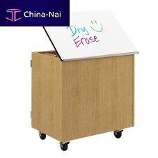 Oak storage box WRITE-N-ROLL STORAGEwith lid