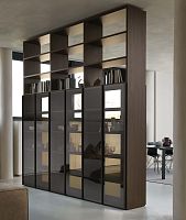 High shelf Freespace SM2200room dividercontemporarysmoked glass