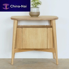 Contemporary bedside table HOLDoakwalnutrectangular