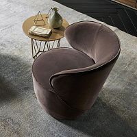 Contemporary side table DIAMONDlacquered metalmetal baseround