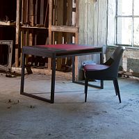 Free-standing desk MONTSOREAUcontemporaryoakleather