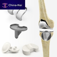 Total knee prosthesis sliding, cruciate-retainingfixed-bearingcemented