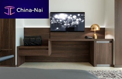 Contemporary desk SUPERIORwoodenwith storage compartmentfor hotel