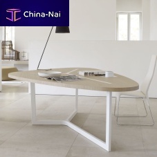 Contemporary table SevenMDFin wood fiberpainted steel base