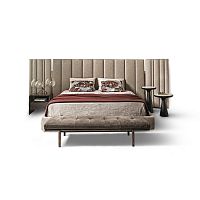 Double bed YUKIcontemporaryupholsteredwith headboard