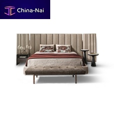 Double bed YUKIcontemporaryupholsteredwith headboard