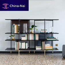 Free-standing bookcase CLYDEcontemporaryoakMDF
