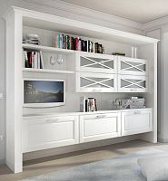 Wall-mounted bookcase AGNESEtraditionalwoodenwhite