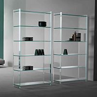 Free-standing bookcase QUILLERcontemporaryglass