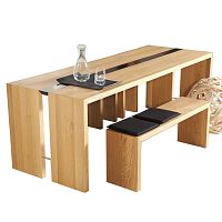 Contemporary table XX_HT5oakoak baserectangular