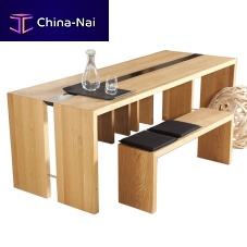 Contemporary table XX_HT5oakoak baserectangular
