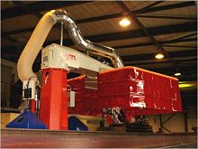 Welding robot extractor hood Embarked tubular