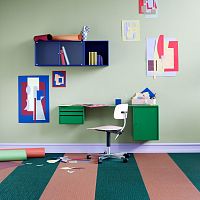 Wall-mounted desk WORKSHOPcontemporarylacquered MDFstraight