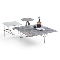 Contemporary coffee table RIFFmarblemetal baserectangular